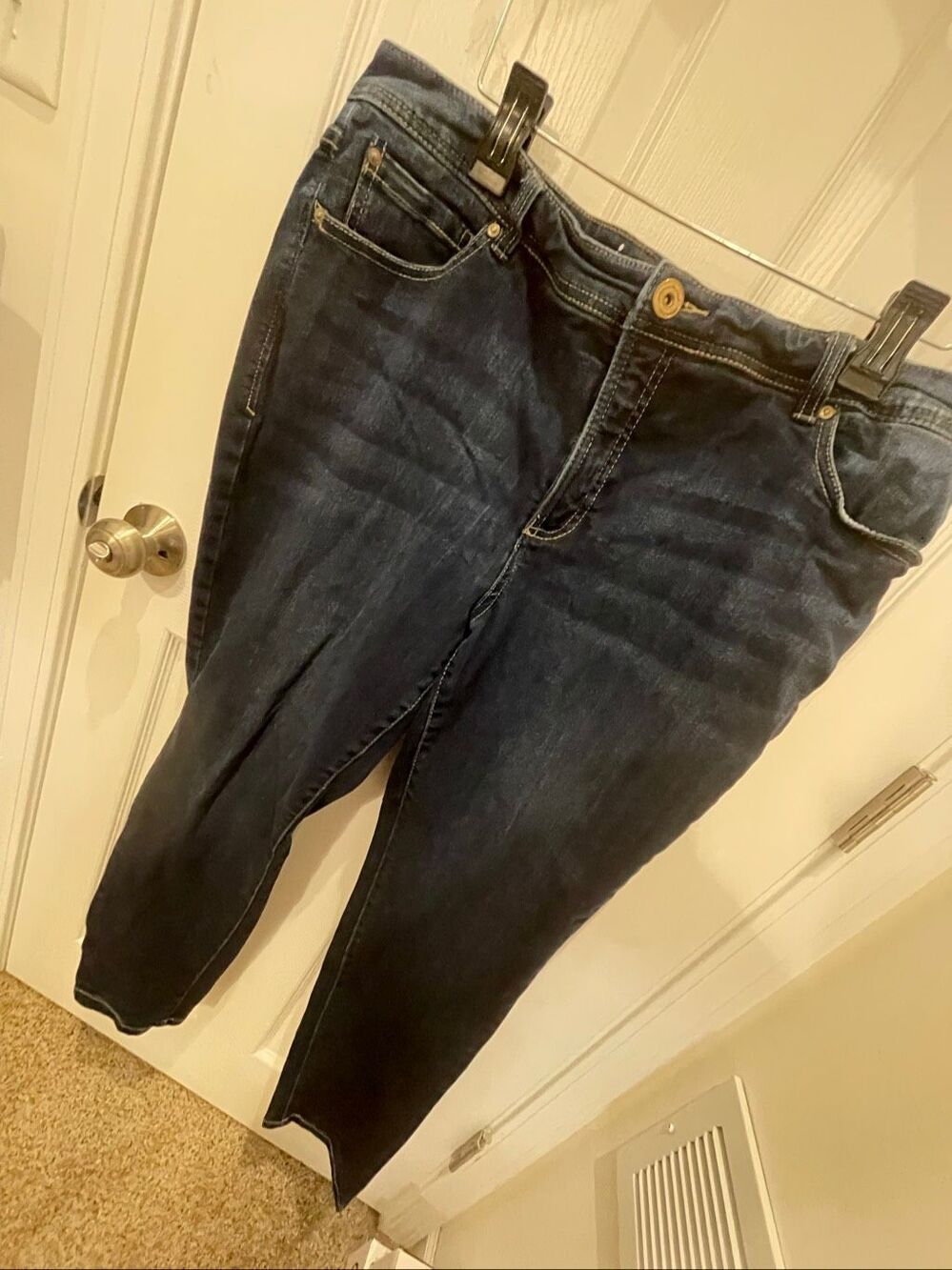 INC International Concepts 18W Skinny Leg Slim Tech Fit Dark Wash Jeans